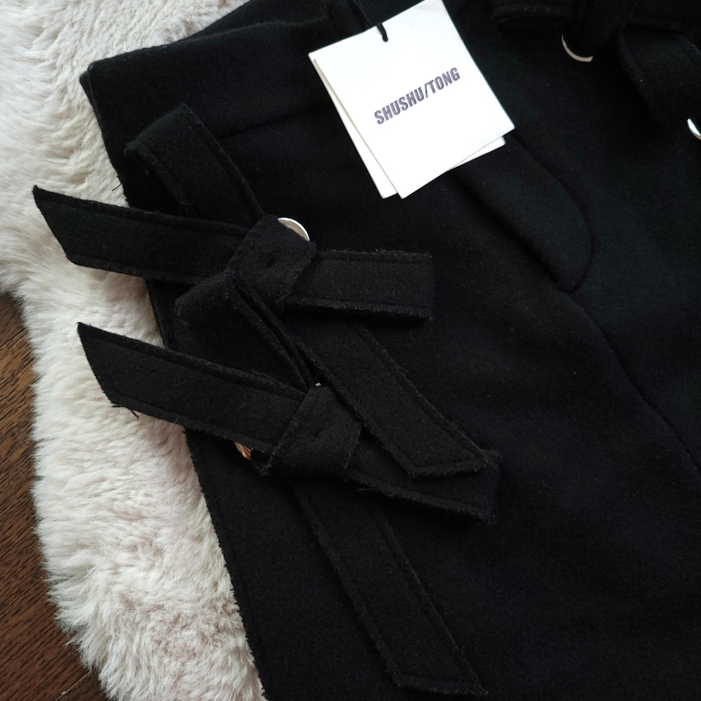 ShuShu/Tong Four Bows Wool Balletcore Mini Skirt - Picture 5 of 10
